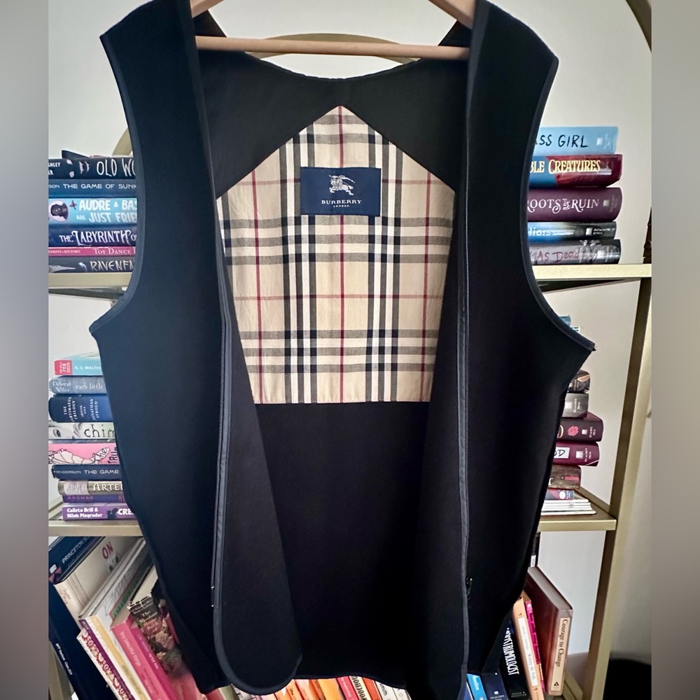 Burberry London Nova Check Wool Trench Liner Vest 🖤♟️